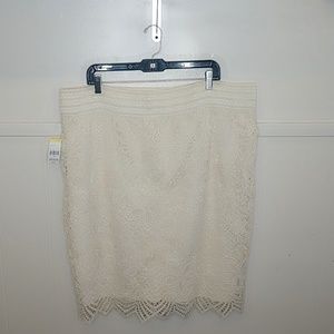 NWT Lace overlay skirt